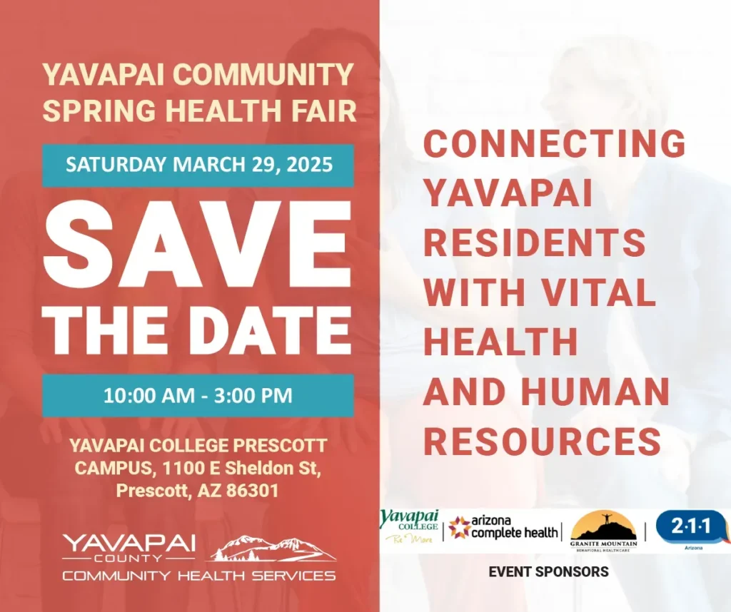 Save the Date Yavapai Community Spring Health Fair Saturday, March 29